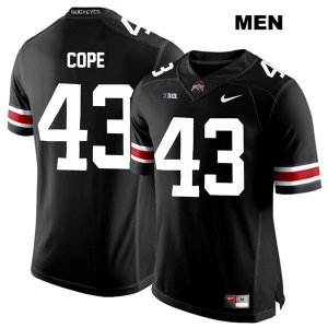 Men's NCAA Ohio State Buckeyes Robert Cope #43 College Stitched Authentic Nike White Number Black Football Jersey NB20X48WK